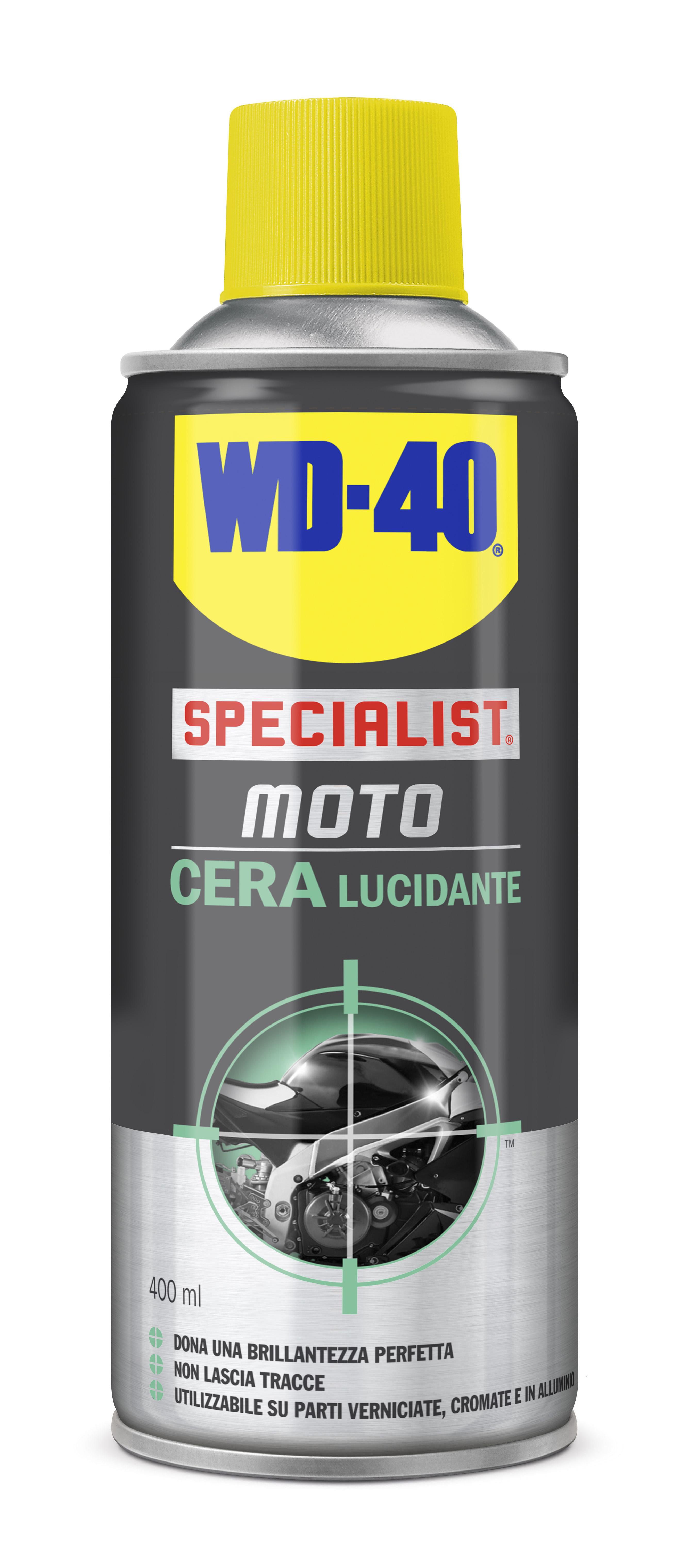 Wd40 Specialist moto Cera lucidante 400ml Usi raccomandati: parti  verniciate, alluminio, cromature. - Rif. A-91805